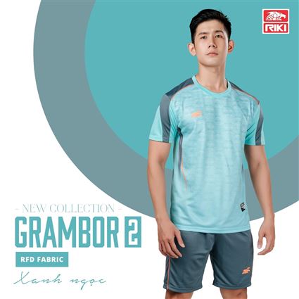 Áo Bóng đá Không Logo Riki Grambor 2 Xanh Ngọc